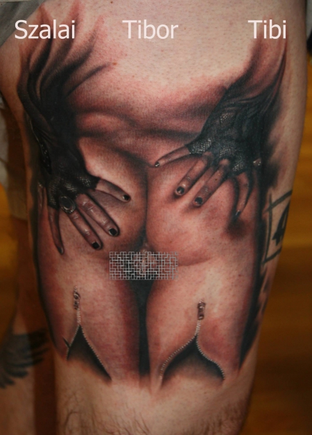 tatowierung-Tattoo: Frau von hinten 