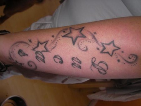 Stern Tattoos Liebe Unterarm Tattoos Von