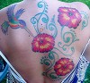  Hibiskus, Kolibri - mein Rücken auf Tattoo-Bewertung.de