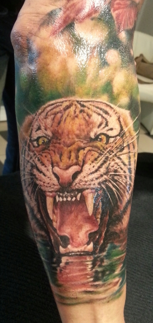 Sterne-Tattoo: tiger