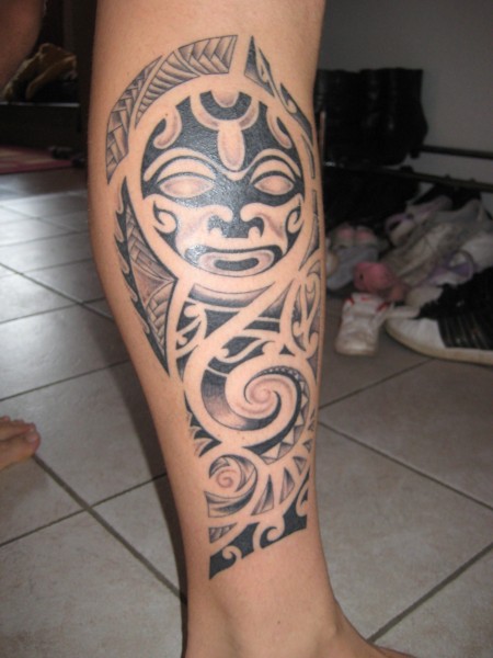 Maori-Tattoo: Maori Tattoo auf dem Unterschenkel :-D