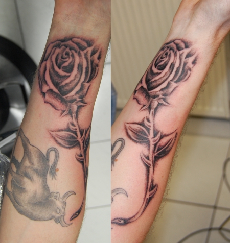 Black Tattoos on Maniackilla  Black N Grey Rose   Tattoos Von Tattoo Bewertung De
