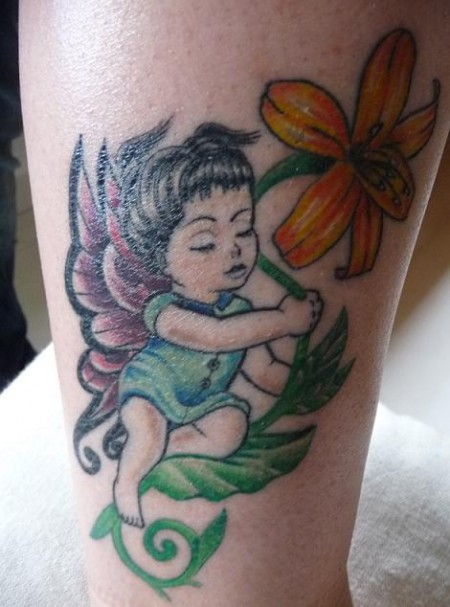 Ranke-Tattoo: Elfe Blüte Ranken noch nicht fertig