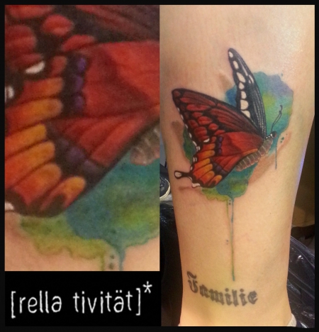 Schmetterling-Tattoo: Schmetterling Aquarell