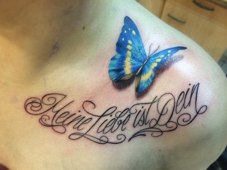 Schmetterling-Tattoo: Meine Liebe ist Dein... 