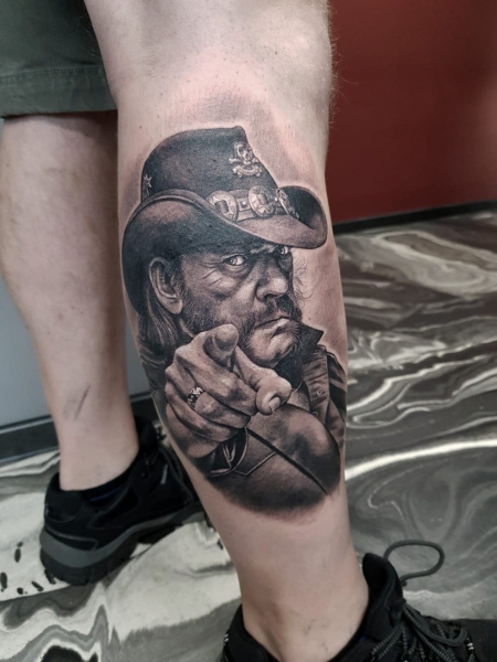 Sterne-Tattoo: Lemmy Kilmister