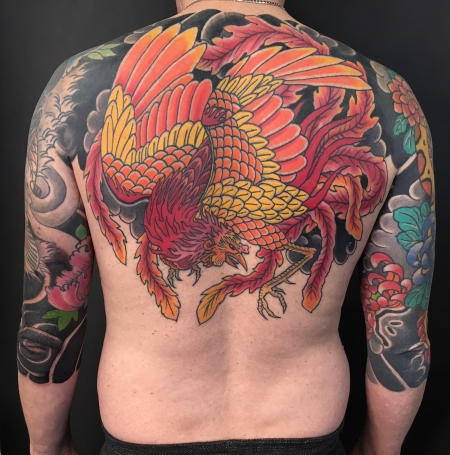 Phoenix Rücken Tattoo