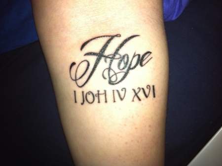 Hope Schriftzug