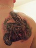 Mein Streetfighter / Bike auf der Schulter in Ghostrider Art