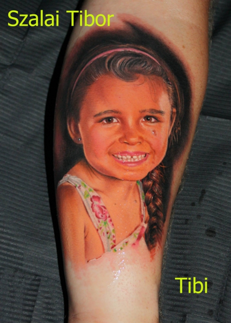 Portrait Kind - Tattoo by Tibor Szalai