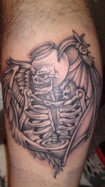 Rücken engel teufel tattoo Tattoo Bilder