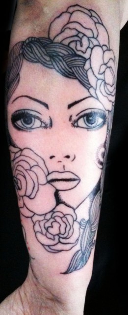 Mein 3. Tattoo - mein Rosenmädchen