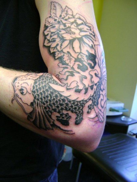 Koi/ Blume in arbeit. 1. Sitzung