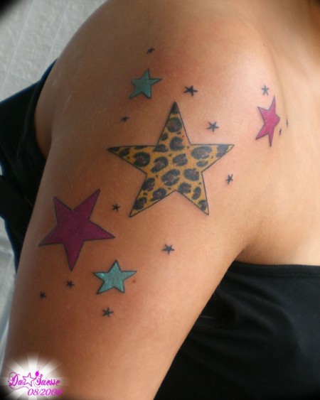 Frau sterne tattoo unterarm Tattoo Sterne