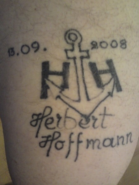 original Herbet Hoffmann Anker mit Unterschrift und Datum