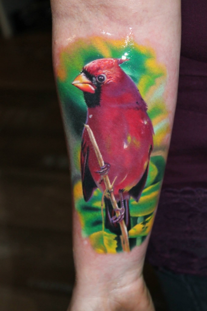vogel-Tattoo: Vogel, tätowiert von Tibor Szalai