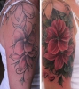Blumenranke, Korrektur/Ausbesserung von vorhandenem Tattoo