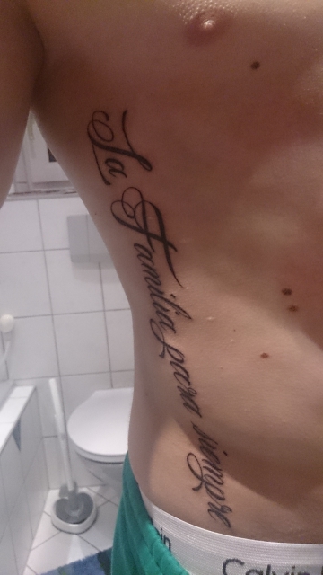 Schriftzug, Rippen