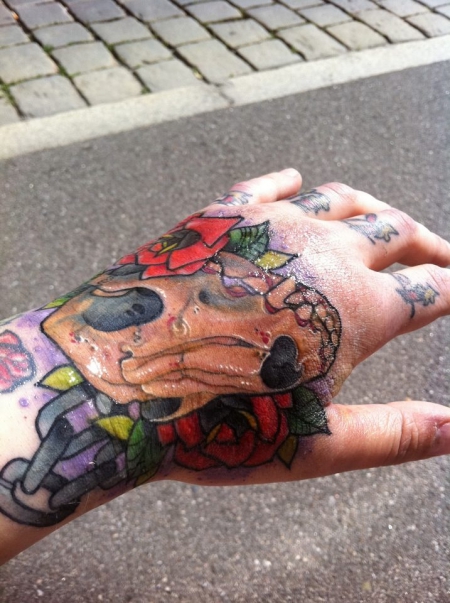 meine hand aka cooles Bullterrier tattoo