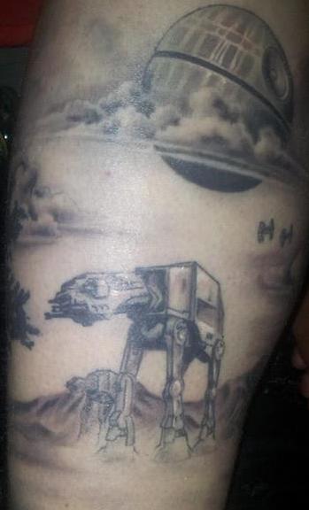 Schienbein Star Wars Tattoo