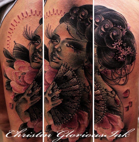 pin-up-Tattoo: PinUp Geisha