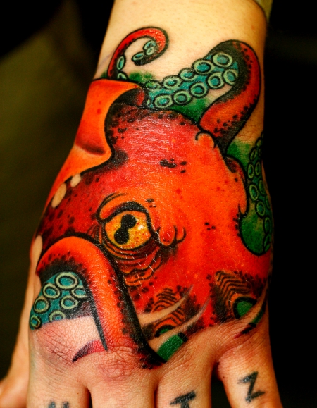 Octopuss Handtattoo