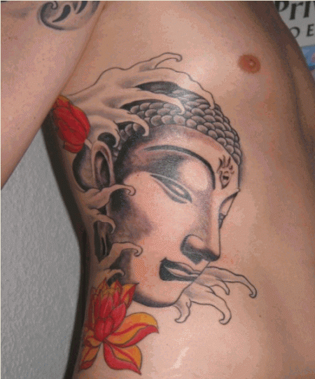 Der Buddha mit Lotusblüten