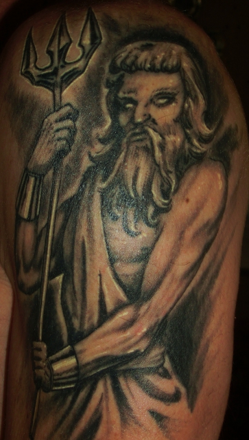 poeidon,neptun,schwarz-weiß