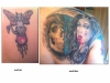 Cover-Up: Ein Fantasy-Hund wird zum Skull / Woman-Motiv