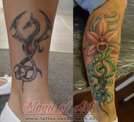 Frauen tattoo unterschenkel vorlagen Drachen Tattoo