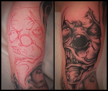 Freihand Clown...was meint ihr?