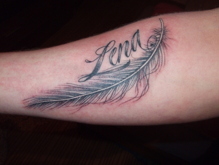 Feder mit Name