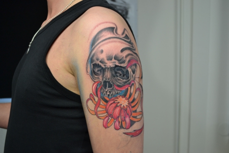 Sart eines Schädelsleeve