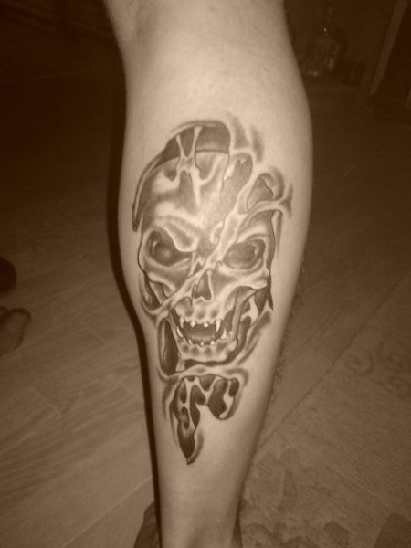 Skull, schwarz-weiss