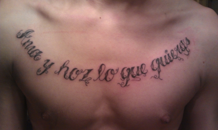 Schrift Tattoo