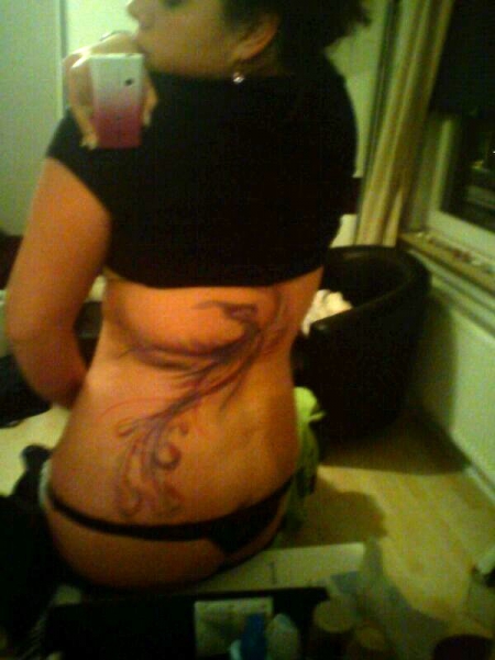 Pfau-Tattoo Vorzeichnung