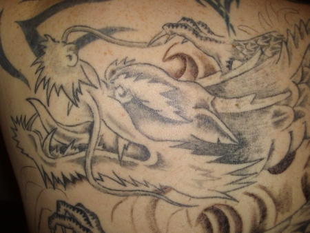Glücksdrache von nahem (ein Teil davon )
