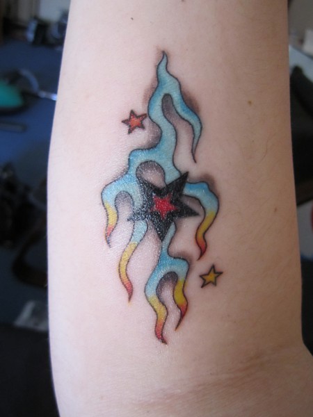 Stars with flames
