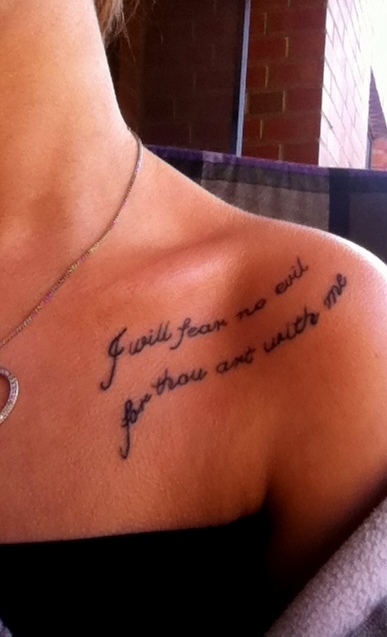 i will fear no evil, for thou art with me