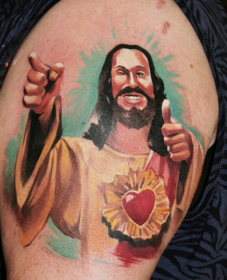 Gladenergast: Buddy Christ(Dogma) Tattoo | Tattoos von Gladenergast: Buddy Christ(Dogma) Tattoo | Tattoos von