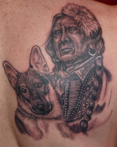 Indianer und Hund