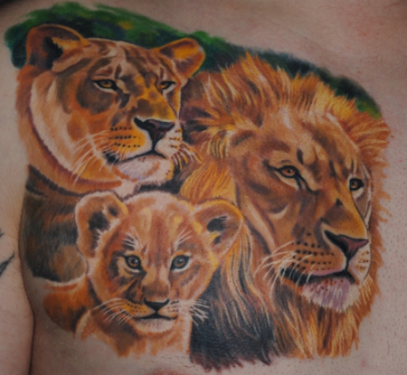 la familia-Tattoo: Löwen