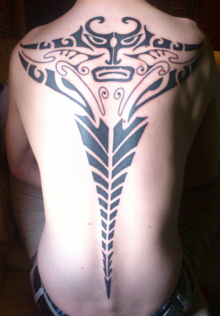Maori Tattoo auf meinem Rücken 