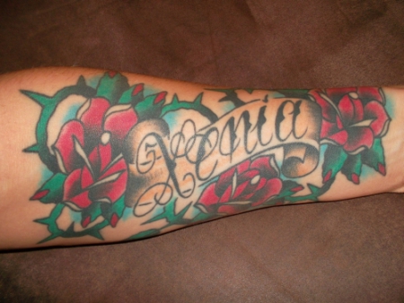 Name mit Rosen