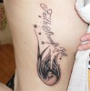 Schwalbe mit Schrift