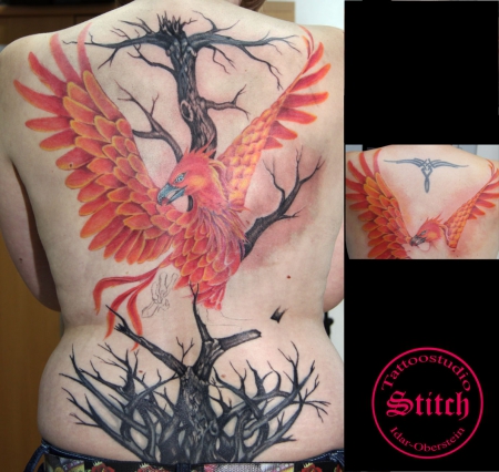 phoenix-Tattoo: Phoenix immer noch in Arbeit