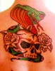 Totenkopf mit Schlange