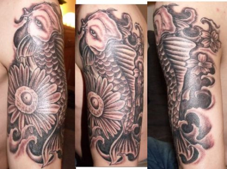 Koi und Gerbera Oberarm