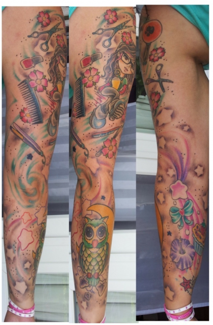 kunterbuntes Armtattoo