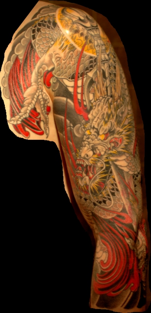 japan-Tattoo: Japan Drache und Varja
